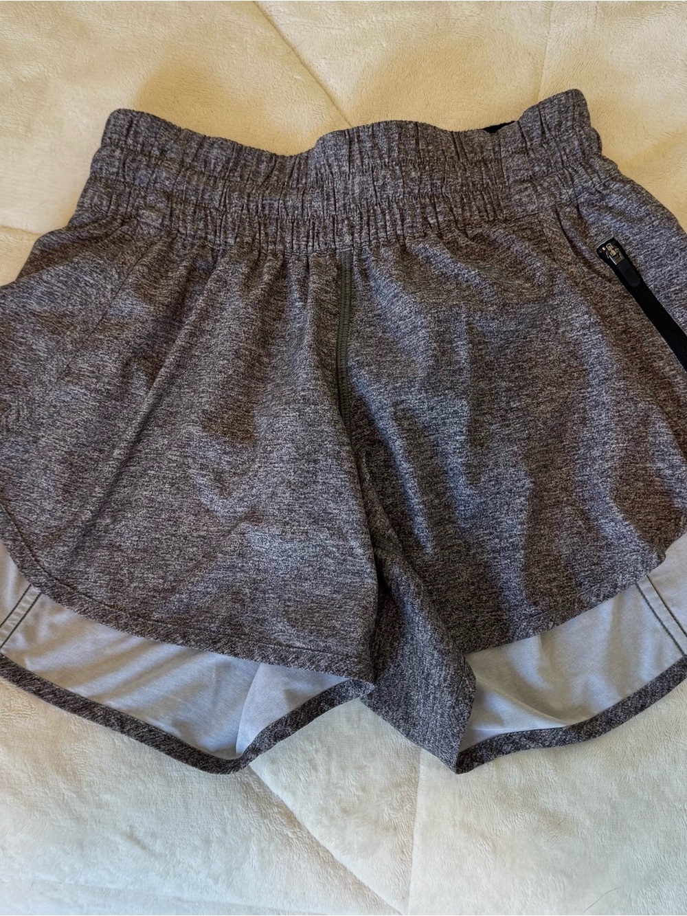 lululemon athletica 4” Heather Gray Athletic Lined Shorts